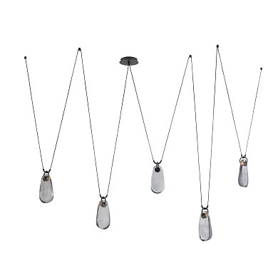 Люстра Arteriors Melt, дымчатое стекло и английская бронза