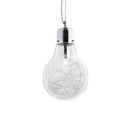 033679 Ideal lux Luce подвесной светильник с прозрачным плафоном в форме лампы