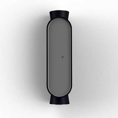 уличный настенный светильник цилиндрической формы с тёмными торцами