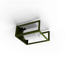 Hugy N° 1; Frosted glass E27 42W; Fern green