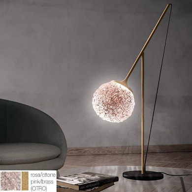 CRISTGLOB-LPOTRO Icone Cristalglob LAMPADA TAVOLO 9W 3000K OTTONE- SFERA ROSA Настольная лампа