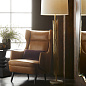 8091 Budelli Wing Chair Cognac Leather Dark Walnut Arteriors мягкое сиденье