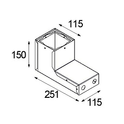 12349930 Modular Accessories монтажный конбокс для встроенного осветительного модуля