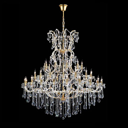 HOLLYWOOD SP53 GOLD Crystal Lux HOLLYWOOD классическая люстра с длинными цепочками хрустальных подвесов на золотой раме