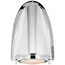 Grant Large Sconce полированный никель с промышленным призматическим стеклом