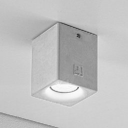 Потолочный спот Nadir Aldo Bernardi, квадратный 10×10 см, LED 3,6 Вт, цемент, цемент серый NADIR3/C