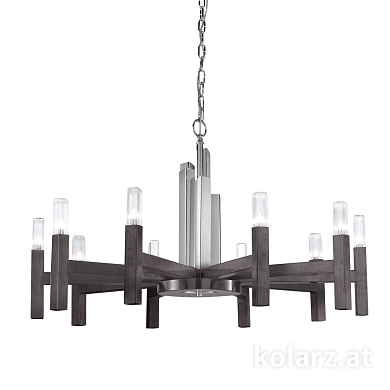 Kolarz Spigolo 6030.81060 люстра brunito brushed ø100cm высота 61.4cm макс. высота 165cm 10 ламп g9