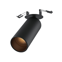 C053CL-L12W2.7K-W-B Maytoni Focus встраиваемый потолочный светильник черного цвета цилиндрической формы