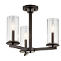 Crosby 3 Light Convertible Chandelier Olde Bronze люстра 43997OZ Kichler — фото 1