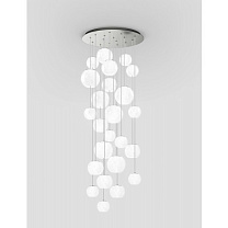 Подвеска OTO R60, белая полосатая, сатиновый никель G9 CE