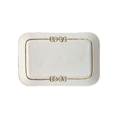 Dressage white & gold tray лоток, Villari