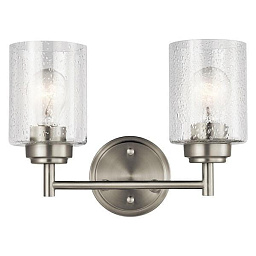 Winslow 2 Light Vanity Light Brushed Nickel настенный светильник 45885NI Kichler