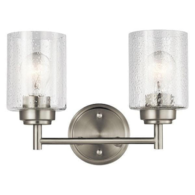 Winslow 2 Light Vanity Light Brushed Nickel настенный светильник 45885NI Kichler