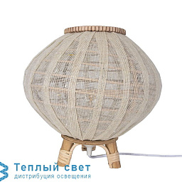 уличный настольный светильник из ротанга