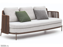 Tape cord outdoor 3-местный садовый диван из ткани Minotti