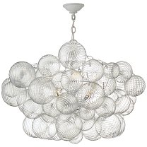 Talia Large Chandelier белый гипс и прозрачное завитое стекло