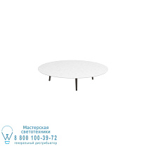 СТОЛ STYLETTO LOW LOUNGE Ø 160CM, АЛЮМИНИЕВЫЕ НОЖКИ, БРОНЗОВАЯ КЕРАМИЧЕСКАЯ СТОЛЕШНЯ, БЕЛЫЙ Royal Botania