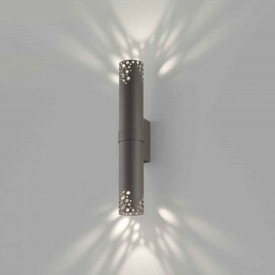 04406TNDHXXXX Elesi luce Gaia AP M LED настенный светильник с двумя плафонами серый