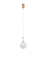 Opal Glass Satin Gold Metal LED 11 Watt 220-240 Volt 1061Lm 3000K IP20 D: 18 H: 120 cm