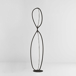1552030APP Artemide Arrival напольный светильник с изогнутой алюминиевой рамой и контурной подсветкой