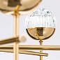 LU 1735/6 gold/499 люстра BALL, 6-flames, gold, with golden textile cable and clear crystal glass in line cut Orion — фото 2