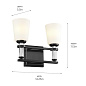 Rosalind 11.5" 2 Light Vanity Light Black настенный светильник 55146BK Kichler — фото 10