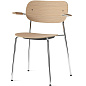 1176019 Audo Copenhagen Co Chair Хромированные ножки, сиденье + спинка + подлокотники из натурального дуба — фото 1