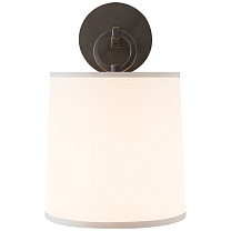 French Cuff Sconce бронза с шелковым абажуром