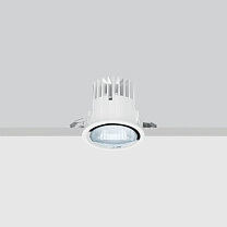 Reflex wall-washer luminaire - Ø 96 mm - neutral white - frame 11.5W 821.3lm - 4000K - DALI-2 - Colour: White / Aluminium
