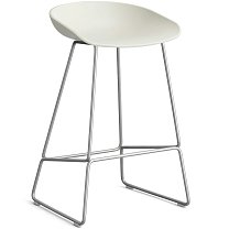 About A Stool AAS 38 Low, сиденье H65 см, основание нержавеющая сталь / сиденье полипропилен, кремовый меланж