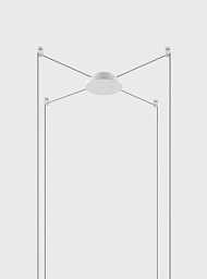 R10L04 1000 Lodes RADIAL CANOPY MAX 4 LIGHTS ø 12,5CM MATT WHITE CE Основание подвесного светильника белый
