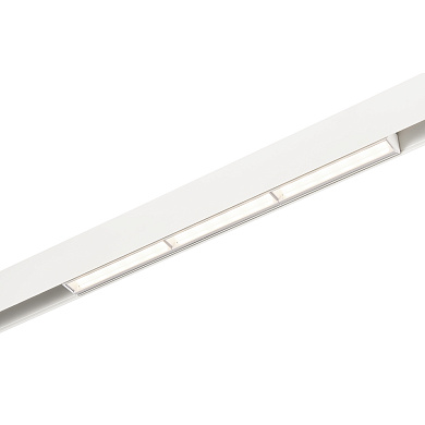 магнитный трековый светильник белого цвета с удлиненным корпусом для магнитного трека 48V