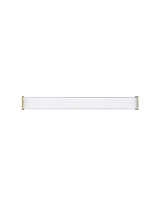 Acrylic Brushed Gold Metal Aluminium LED 17Watt 220-240Volt 1105Lm IP44 3000-4000K CCT by Dip Switch L:60 W:7.5 H:7 cm