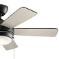 42" Starkk Fan Satin Black люстра-вентилятор 330171SBK Kichler — фото 5