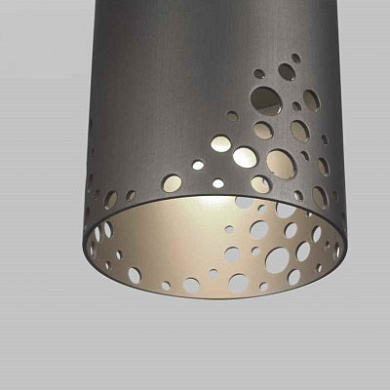 04402TNDHXXXX Elesi luce Gaia SP LED M цилиндрическая люстра серый