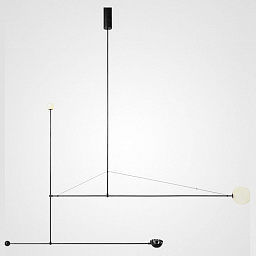 LINES-10 Imperiumloft Lines подвесной светильник с горизонтальной штангой и боковым плафоном