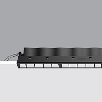 Laser Blade Minimal sections 3 x 5 LEDs - Wall Washer - LGC 33.6W 1408lm - 4000K - DALI-2 - Colour: Black