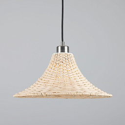 MLP502 Mullan Lighting Savannah подвесной светильник с широким ратановым абажуром