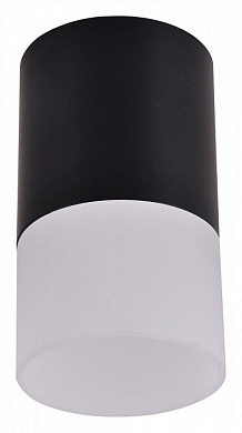накладной потолочный светильник цилиндрический черный