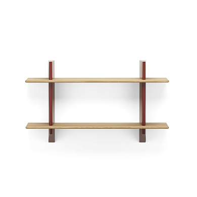 21302711 Rayonnage Vitra Настенная книжная полка дуб/красный, светлый оттенок