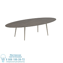 STYLETTO СТАНДАРТНЫЙ ОБЕДЕННЫЙ СТОЛ 320X140CM АЛЮМИНИЕВЫЕ НОЖКИ С ПЕСОЧНО-КЕРАМИЧЕСКОЙ СТОЛЕШНИЦЕЙ TERRA MARRONE Royal Botania