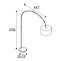 SLV 1003029 FENDA BOW BASIS светильник напольный для лампы E27 40Вт макс.