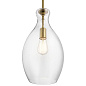 Everly 17.75" 1 Light Hour Glass Pendant Clear Glass Natural Brass подвесной светильник 42047NBR Kichler — фото 3
