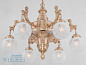 Fortuna Подвесной светильник из латуни ручной работы Patinas Lighting PID245083