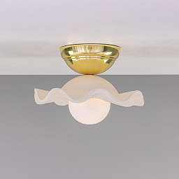 MLCMCF025 Mullan Lighting Rivale накладной потолочный светильник с волнистым керамическим плафоном матового полосатого исполнения