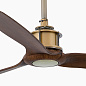 Faro Barcelona JUST FAN M вентилятор старое золото/орех Ø1280 3 лопасти — фото 2