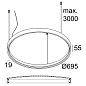 SUPERLOOP PLUS HC 70 SBL Delta Light подвесной потолочный светильник — фото 1