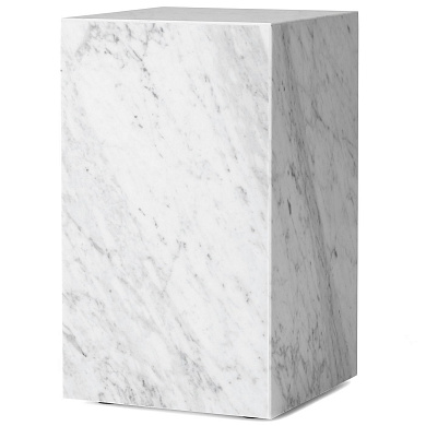 71009-002122 Audo Copenhagen Plinth Высокий приставной столик 51x30 см, каррарский мрамор