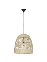 Natural Rattan Sandy Black Steel Base Black Fabric Wire LED E27 1x12 Watt 100-240 Volt IP20 Bulb Excluded D: 46 H: 200 cm