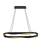 Triac Dimmable Matt Black & Gold Aluminium LED 63Watt 220-240Volt 3093Lm 3000K IP20 L: 100 W: 36 H: 160 cm